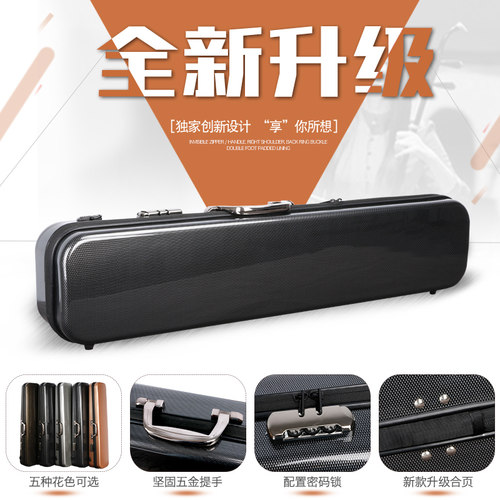 二胡盒二胡琴盒树脂防抗压防水二胡盒子带湿度计密码锁