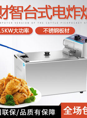 FING财智单缸电炸炉,油炸机汉堡店电炸锅