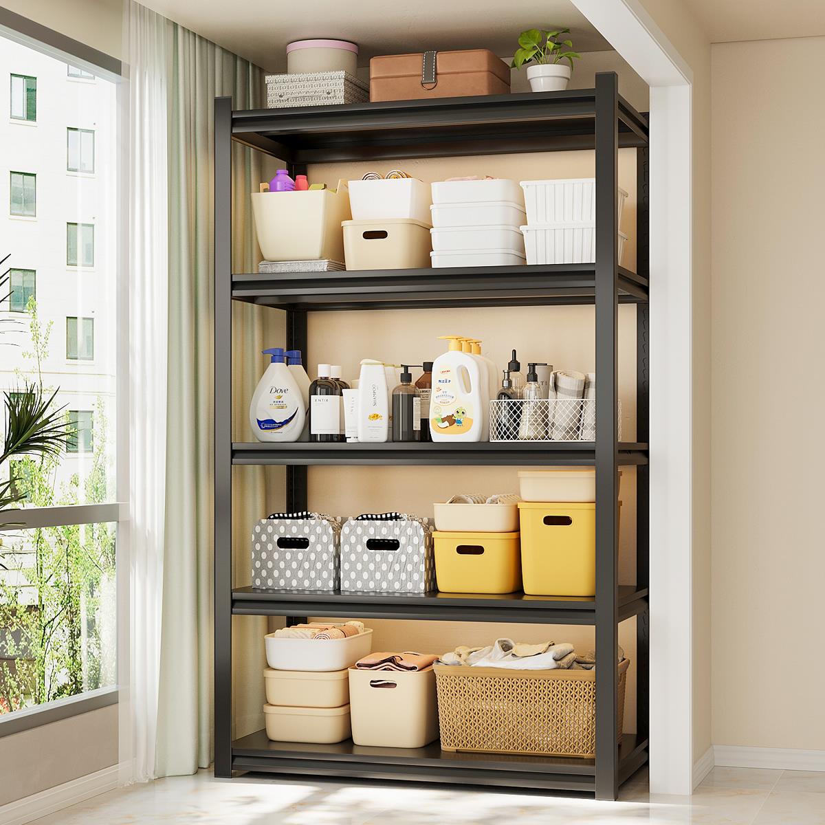 置物架多层收纳家用阳台货架展示柜仓库超市储物架落地简易钢制架