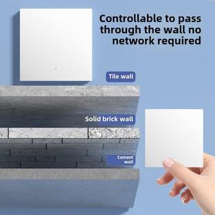 无线遥控开关可随意连接，智能遥控器，免接线单、双控制面板，家