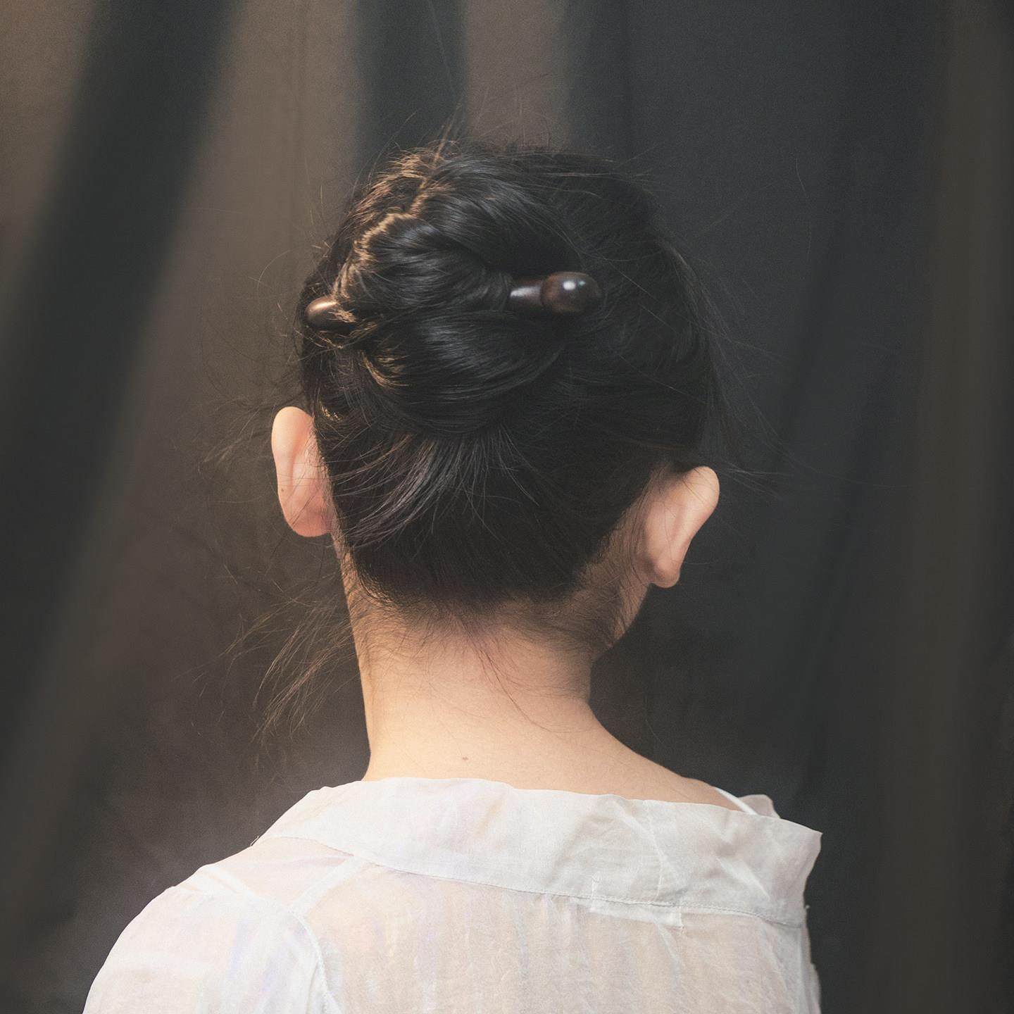 Zang 翘双尖木簪 原创反扣式盘发宽月长版兔鱼黑绿檀木簪子,饰品/流行首饰/时尚饰品新,发饰,淘宝优惠券,粉丝福利购,淘宝优惠卷