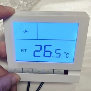 电地暖温控器开关面板 水采暖水地暖控制器线控器控制电磁阀