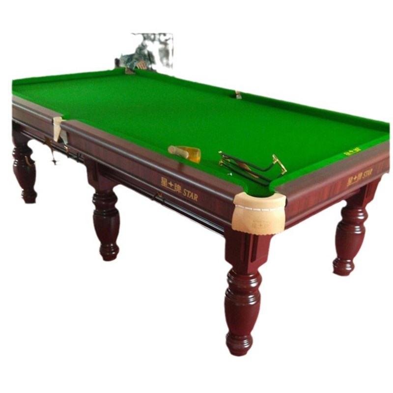 星牌中式钢库台球桌家用商用标准型台球桌中式黑八大理石面桌球台