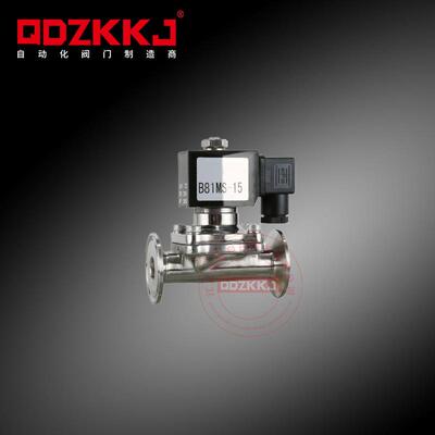 304不锈钢卫生级快装电磁阀AC220V24V食品级卡箍式DN20253240