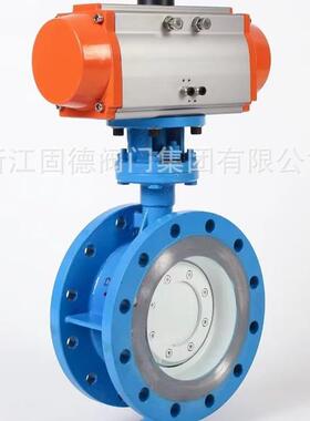 气动蝶阀D643HP-16CDN350阀体WCB阀板304法兰非标蝶阀气控铸钢