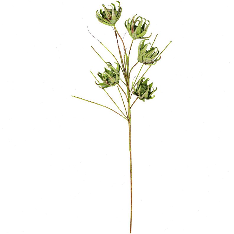 甄选EVA5头向日葵仿真花欧式复古PE花样板房装饰假花落地泡沫花干