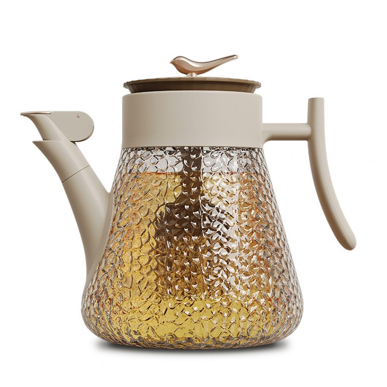 厨房家用玻璃油壶自动开合油刷油一体两用油壶大容量装油容器