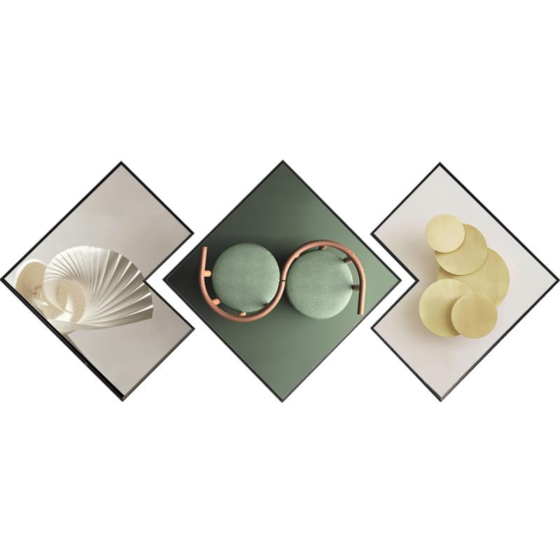 网意画象客厅红装饰轻奢大抽气D创沙背代景墙挂画现简约个性图片