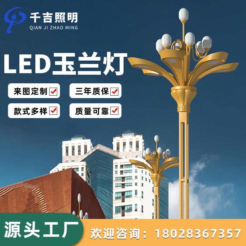玉兰灯市政广场高杆景观灯8/12米景区led户外灯工程道路景观路灯