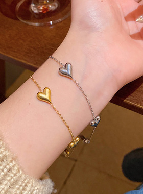 韩系甜美气质心形网红手链