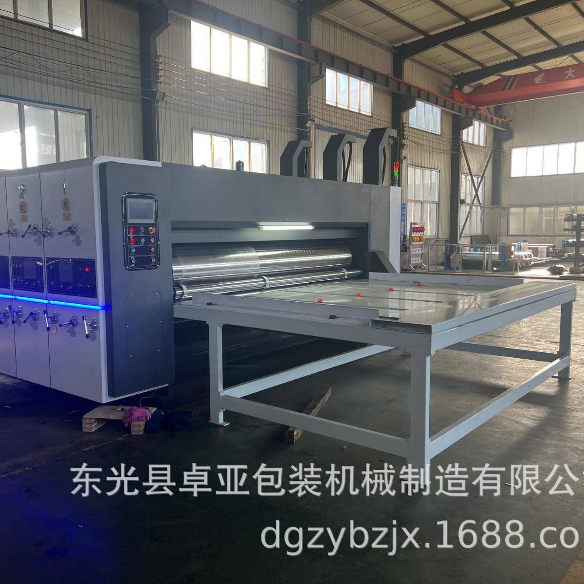 一键换单全自动四色印刷开槽模切机高速水墨印刷开槽模切机水性油