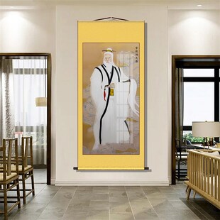 胡天霸画像胡七太爷卷轴挂画胡家教东北出马客厅堂口供奉装饰画