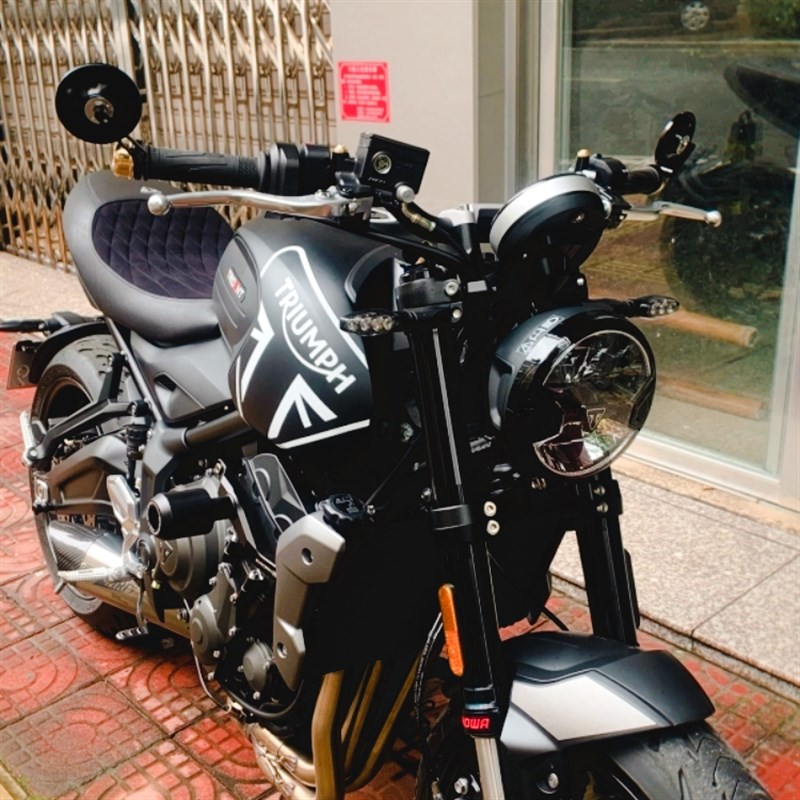 改装复古手把镜适用于英伦凯旋全系后视镜765RS 三叉戟660 反光镜