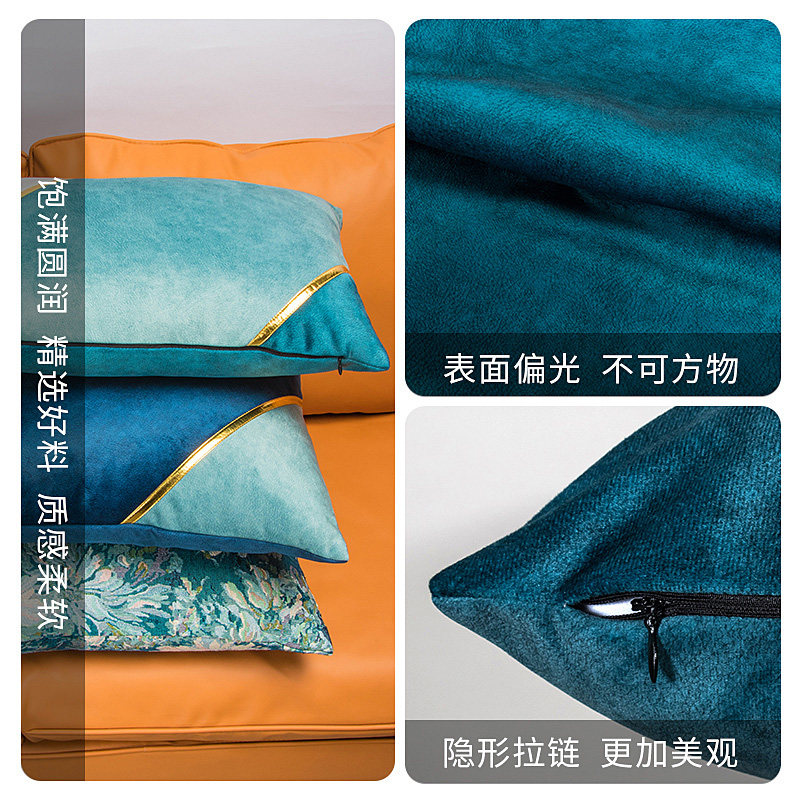 现代三色拼接抱枕样板间沙发靠枕科技布靠垫撞色民宿床上抱枕,居家布艺,靠垫/抱枕,淘宝优惠券,粉丝福利购,淘宝优惠卷
