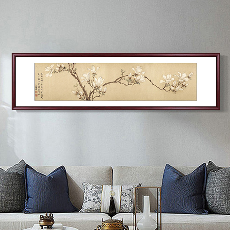 新白玉兰图国画卧室床挂画百图鸟客厅沙发背景墙饰画