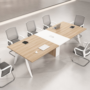仟杰办公室会议桌小型长桌人洽谈培训桌椅子条形桌