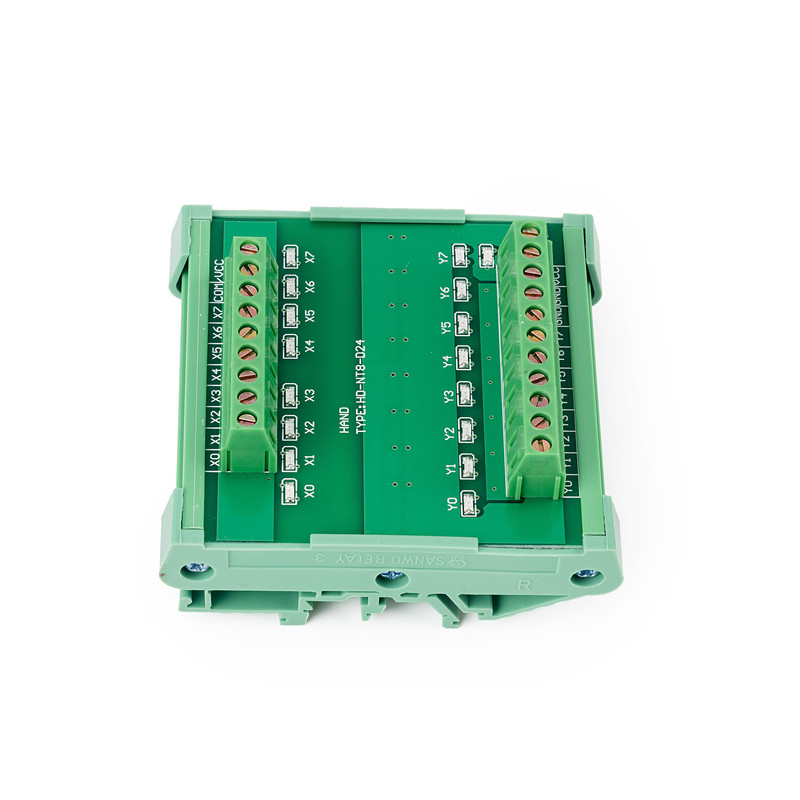 8路漏型正负输入PLC直流晶体管型输出IO放大板模组模块输出板