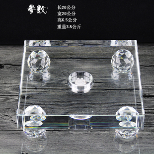 酒吧柜台庭院桌面 人造水晶玻璃ld灯七彩色发光 舍利塔底座