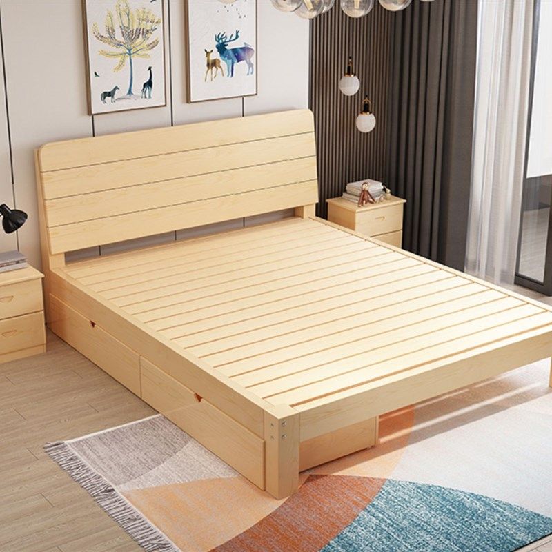 实木床出租房m人床米公寓宿舍单人床松木.米经济型