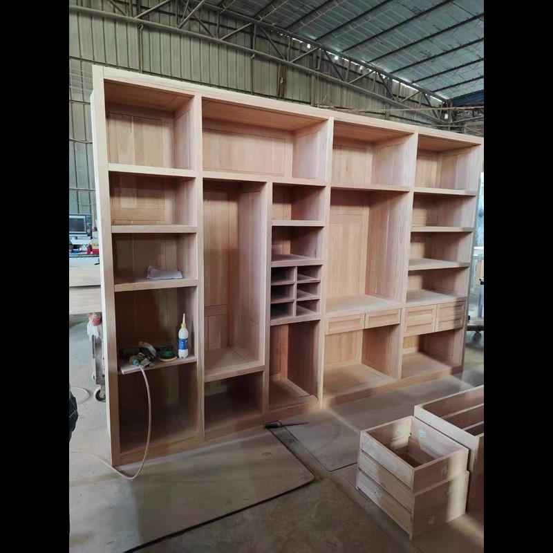 全屋定制樱桃橡木实木衣柜工厂整体橱柜家用卧室衣柜定制白蜡