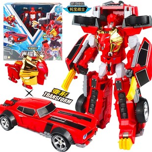 托宝战士银河侦探超速猎鹰金刚变形飞机男孩机器人儿童二合体