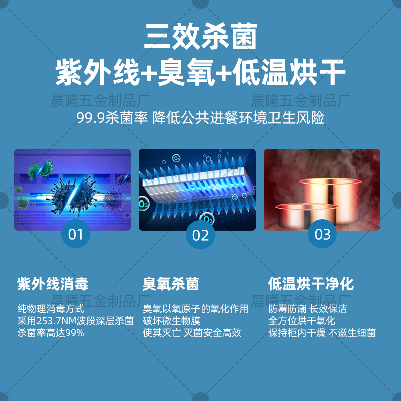 不锈钢多门消毒柜员工食堂餐饮多格消毒碗柜餐盘柜紫外线臭氧层