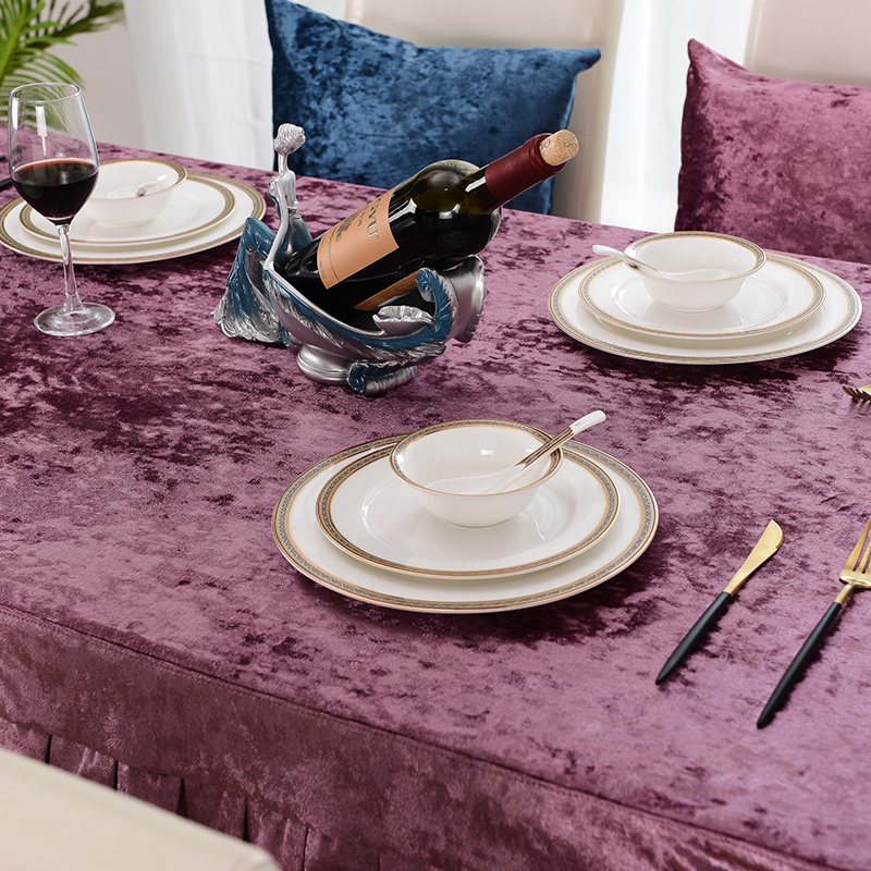 冰花绒 布艺桌 餐桌罩 会议室 幼儿园桌布 台布 茶几 茶几布