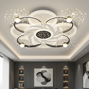 安柯拉2025新款客厅灯圆形吸顶灯轻奢高级感现代简约全屋大气套餐