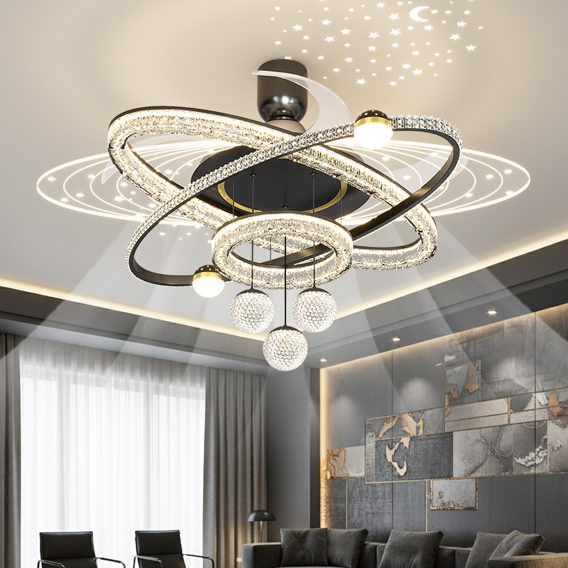 轻奢现代客厅风扇吊灯全屋套餐