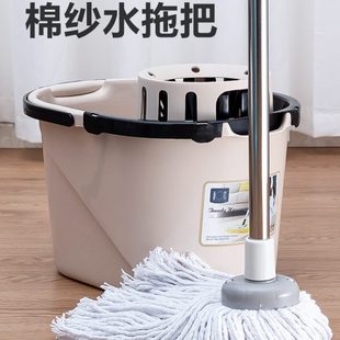 棉线拖把大号棉纱吸水墩布头家用一拖净酒店工厂拖地拧水地拖 老式