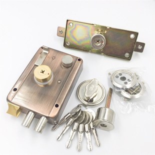 安凌锁一锁三 老式铸诚飞云防盗门 方盒锁 大门天地安陵