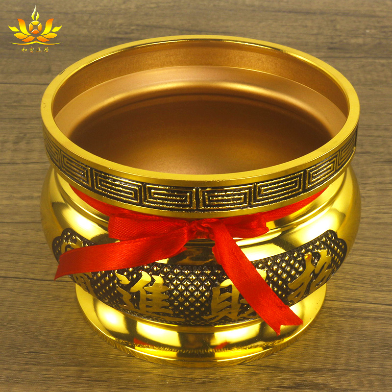 烧香炉家用纯铜合金上香炉供具财神插香炉观音礼佛焚香炉檀香炉碗