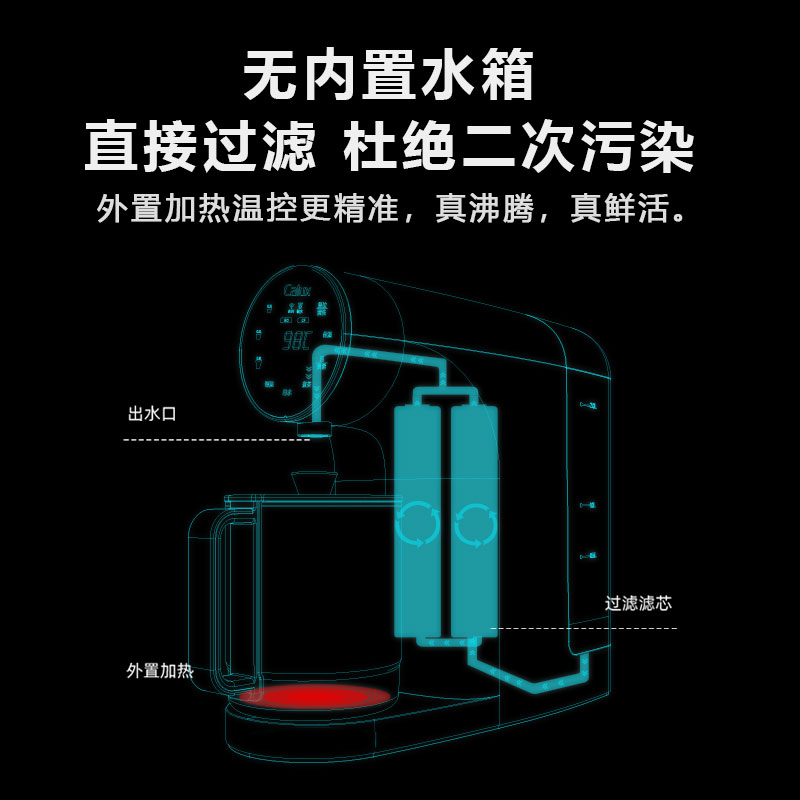 家乐事瞬热式饮水机家用净水器小型智能加热台式直饮净饮机免安装