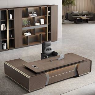 总裁桌老板桌简约现代高档办公室家具办公桌新中式大班台桌椅组合