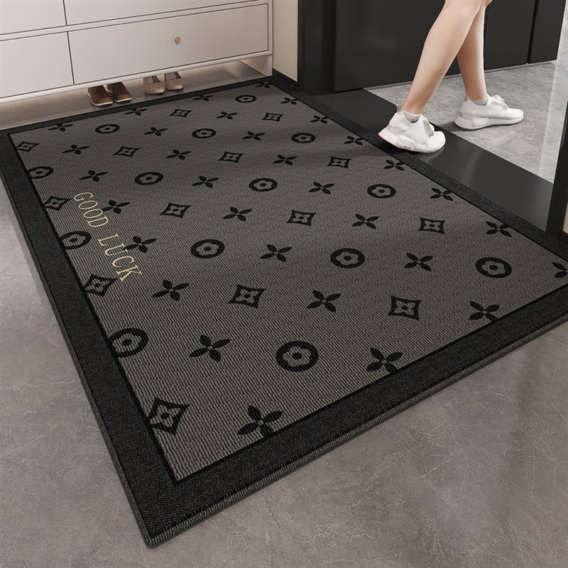 入户门地垫轻奢高级感进门脚垫家用玄关黑色耐脏门口防滑入门地毯