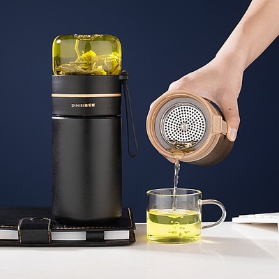 茶水分离保温杯便携男大容量水杯茶杯个人专用女士高颜值泡茶杯子