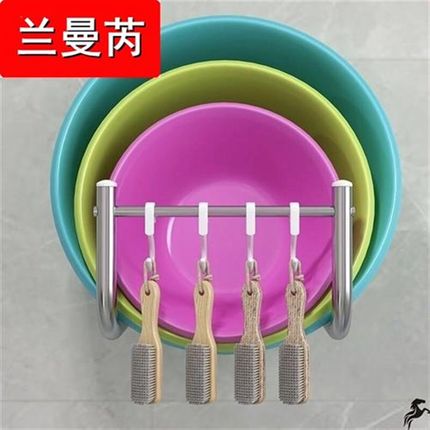 免打孔脸盆架卫生间壁挂式厨房家用菜篮收纳架厕所浴室Z盆子置物