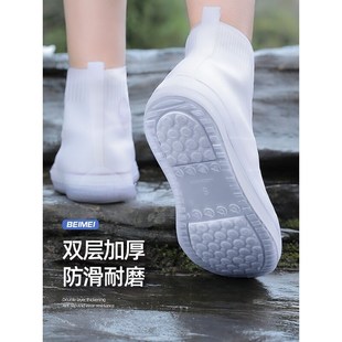 简约妮卡雨鞋 套 男女款 防水雨靴套下雨D防滑加厚耐磨儿童硅胶雨鞋