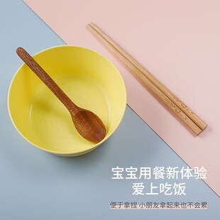 儿童筷子训练筷子家用筷无H漆无蜡防滑幼儿学习筷1V8cTm短筷 新款