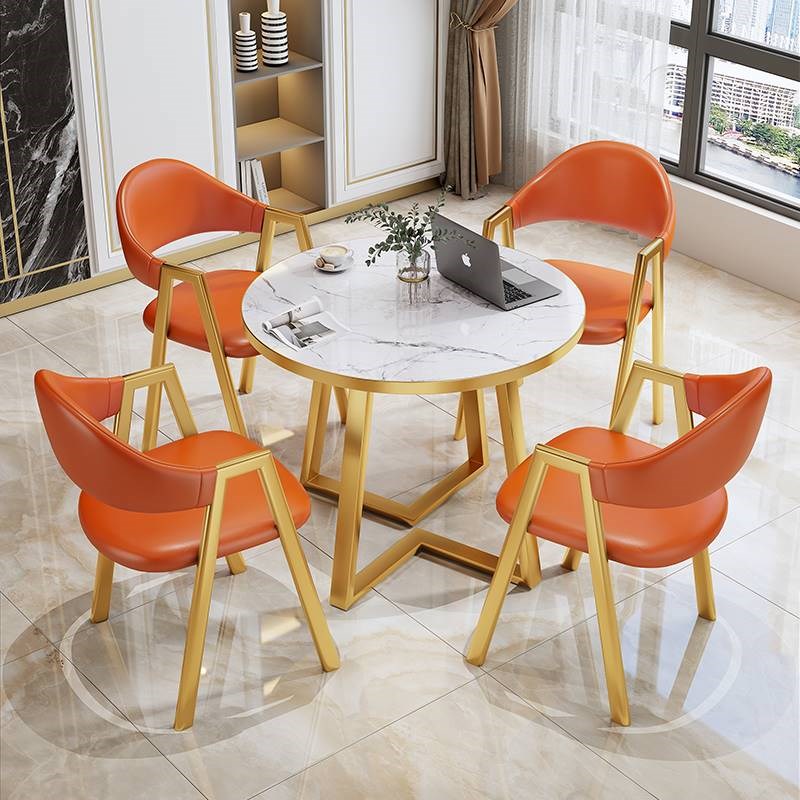 现代简约洽谈桌椅组合商用奶茶店休闲阳台小圆桌办公室会客接待桌