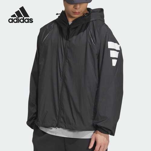 Adidas/阿迪达斯官方正品新款男士梭织休闲户外运动外套JM6234
