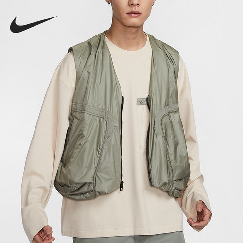Nike/耐克官方正品新款男士时尚复古休闲梭织运动马甲HM4263-320
