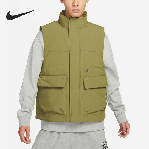 Nike/耐克官方正品男子舒适立领拉链休闲运动棉马甲 DQ4305-378