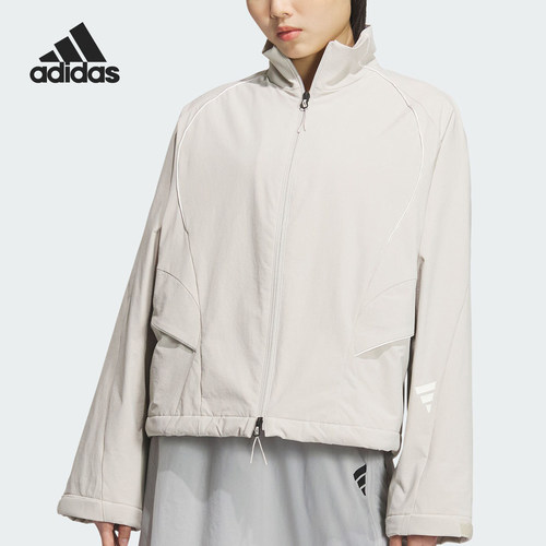 Adidas/阿迪达斯官方正品FUSTL WV JKT女士立领宽松外套JY8061