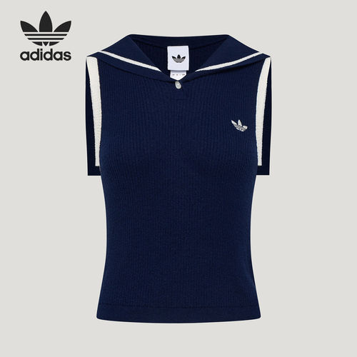 Adidas/阿迪达斯官方正品女士运动休闲舒适透气无袖POLO衫KX0744