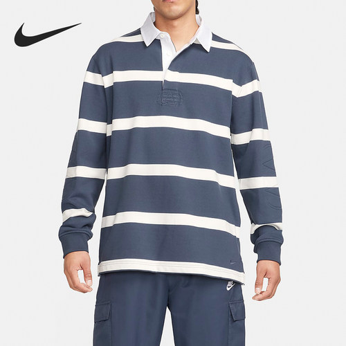 Nike/耐克官方正品春季男士宽松简约休闲运动针织卫衣FN3123-437