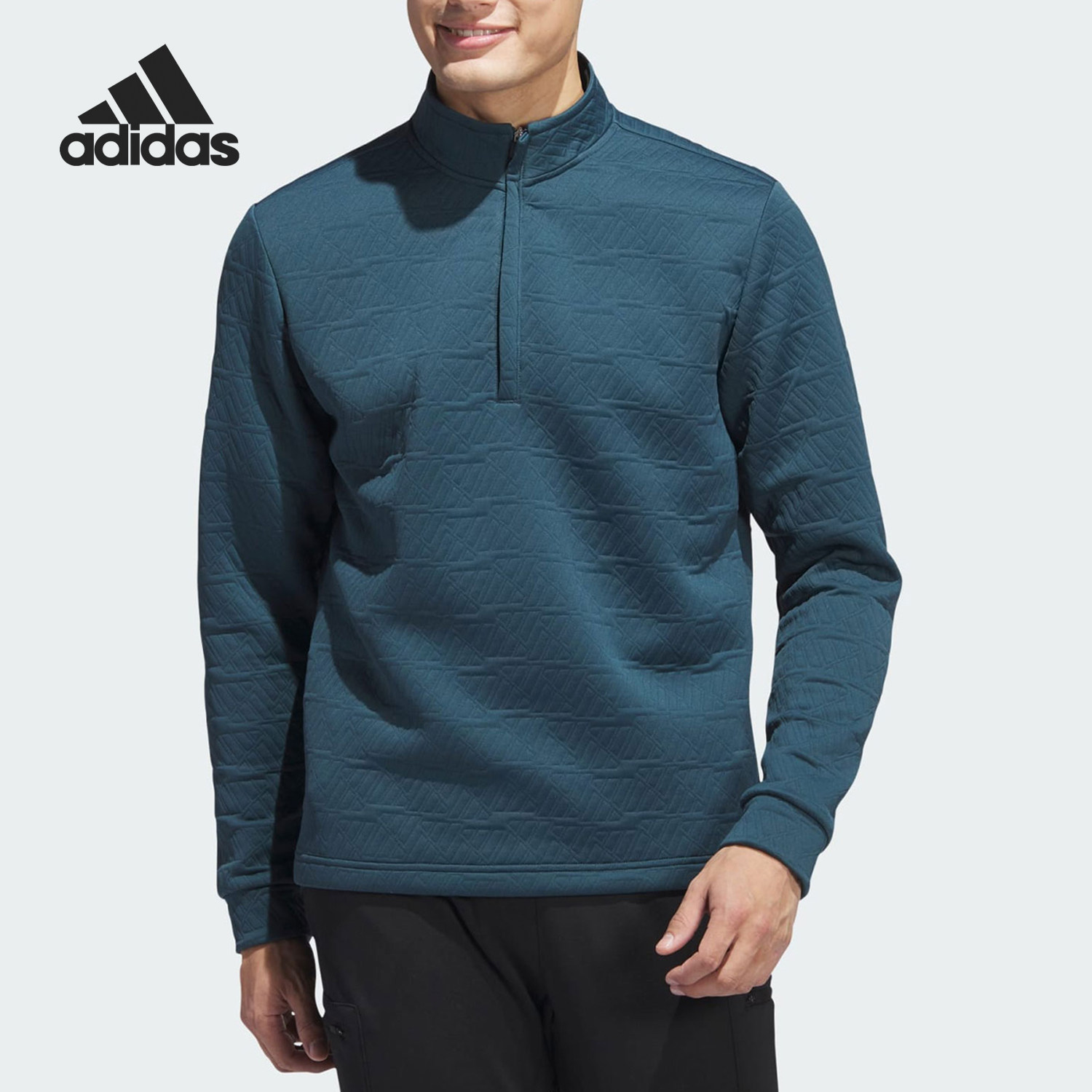 Adidas/阿迪达斯官方正品新款男士保暖防风立领高尔夫卫衣HZ0434