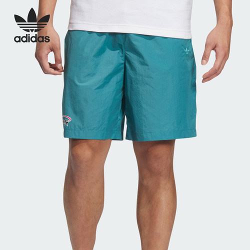 Adidas/阿迪达斯官方正品三叶草男士系带简约运动休闲短裤IW6313