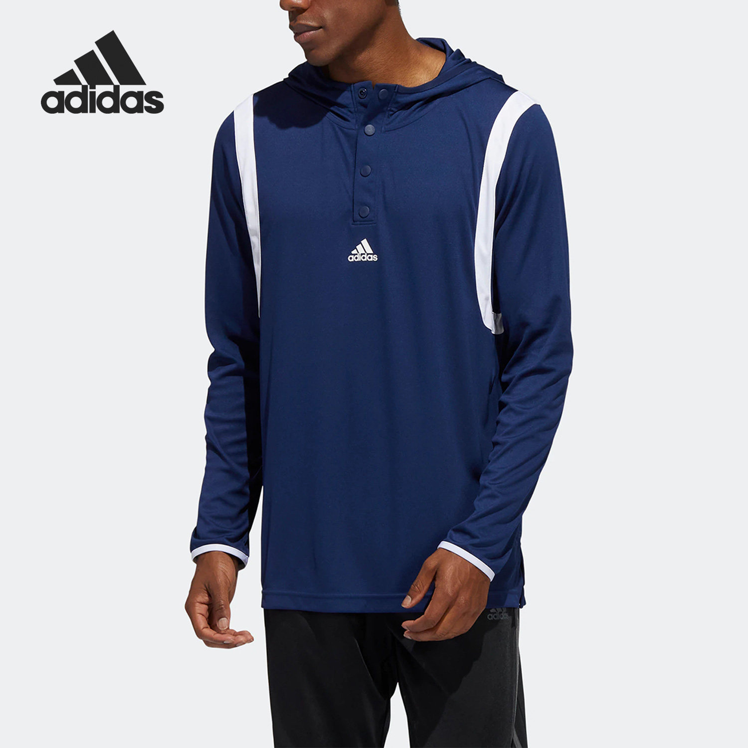Adidas/阿迪达斯官方正品新款男女篮球运动连帽套头衫上衣HF6648