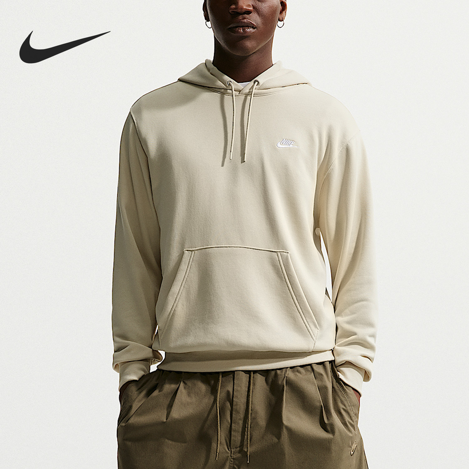 Nike/耐克官方正品2026春季款男士连帽套头刺绣卫衣FN3867-229